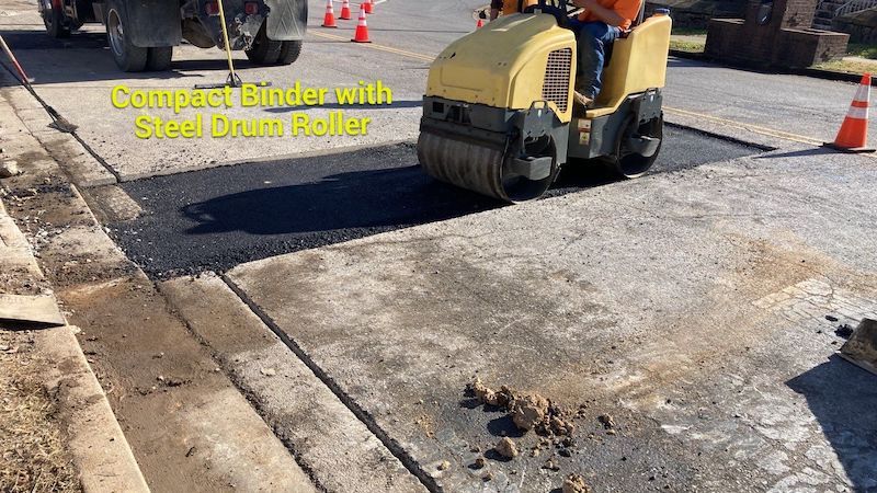 Asphalt Repair in Davidson County. asphalt contractors image of a case study showing replacement of top 2 inches of surface