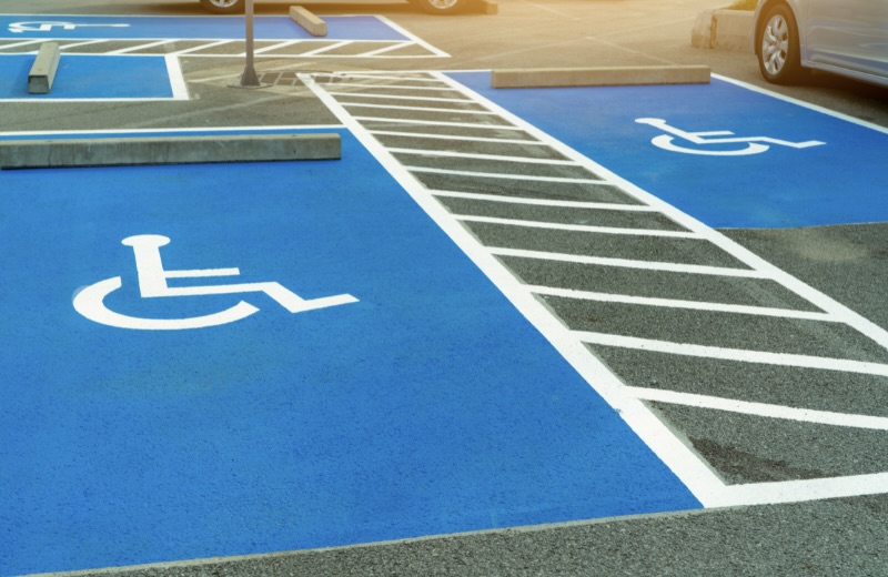 Thermoplastic Pavement Markings for a commercial parking lot in Nashville, TN Davidson County