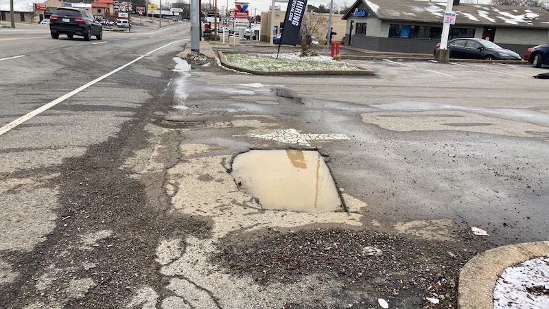 Image of a business owner's parking lot in need of Asphalt Repair in Nashville