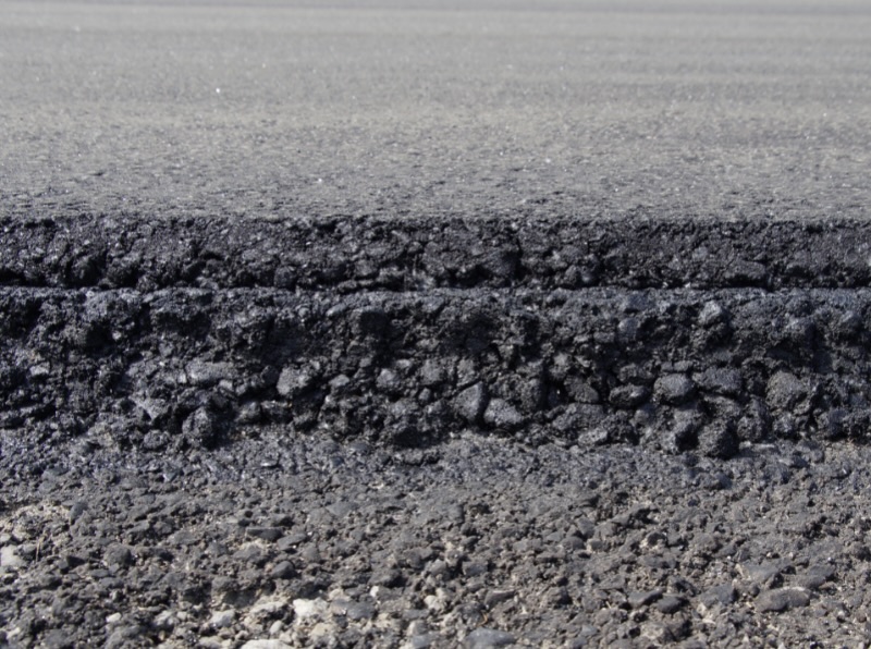Asphalt overlay photo of fresh hot asphalt in Nashville, TN, Davidson County