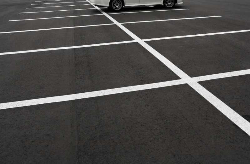 Thermoplastic Pavement markings in Nashville TN parking lot