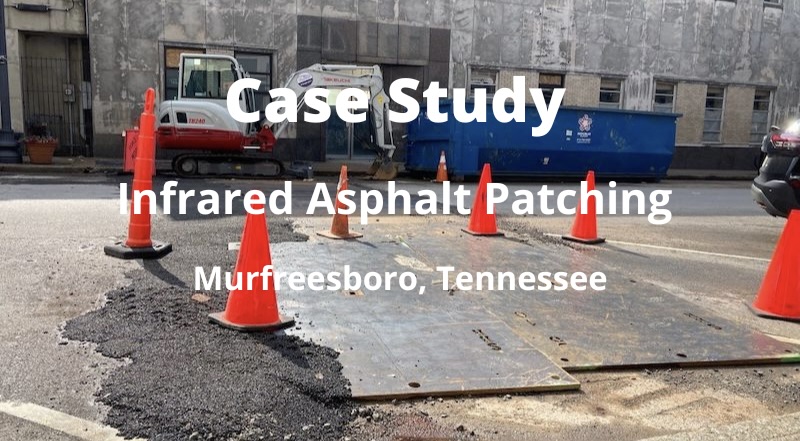Image of a case study of a infrared asphalt patching job in Murfreesboro TN