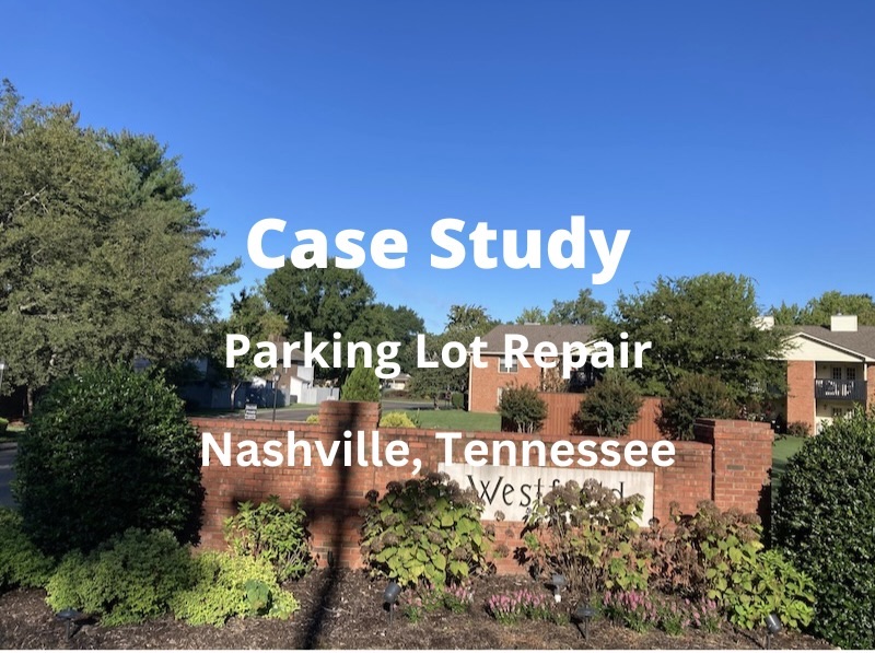 Parking lot repair case study in Nashville, Tennessee